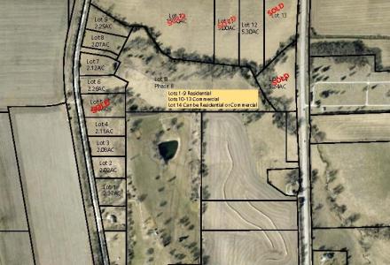 lots for sale; map; aerial
