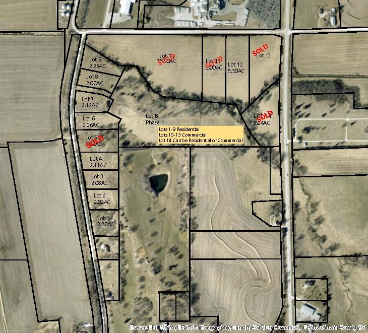 lots for sale; map; aerial